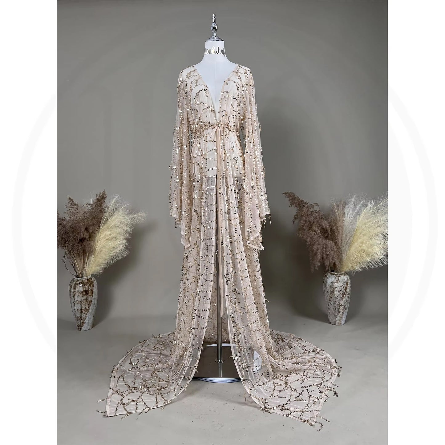 Gold Sequin Robe - Women's