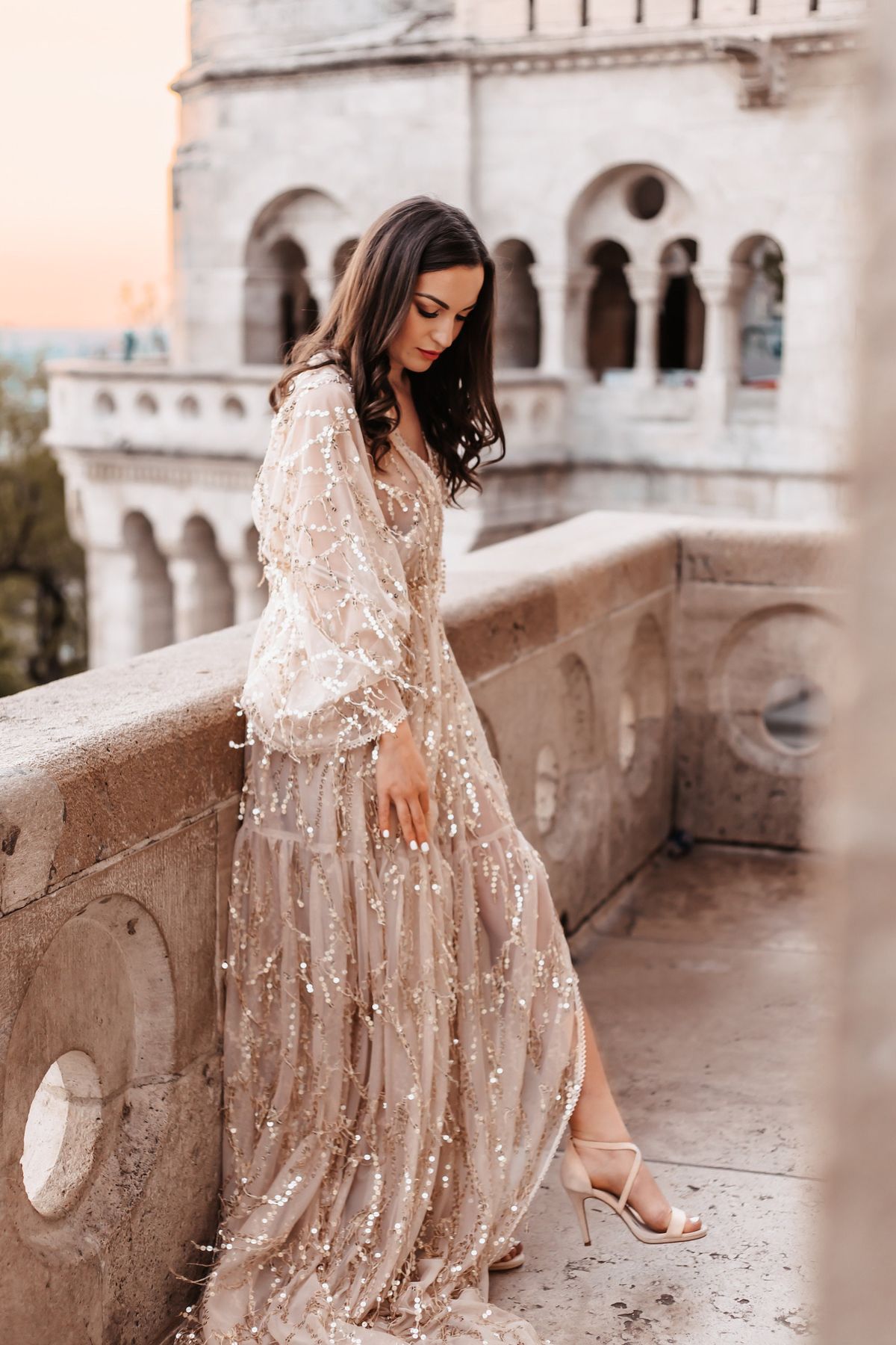 Gold Sequin Robe - Women's