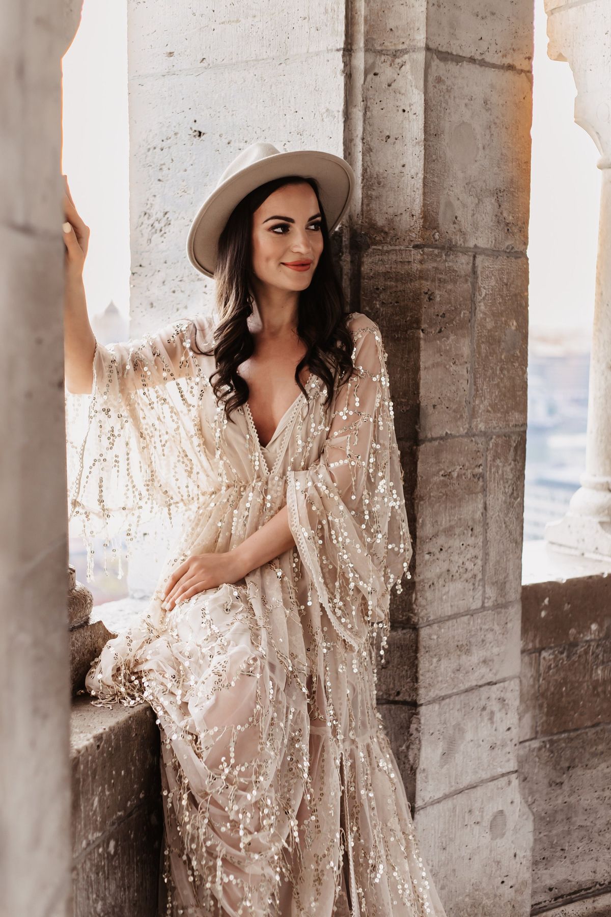 Gold Sequin Robe - Women's