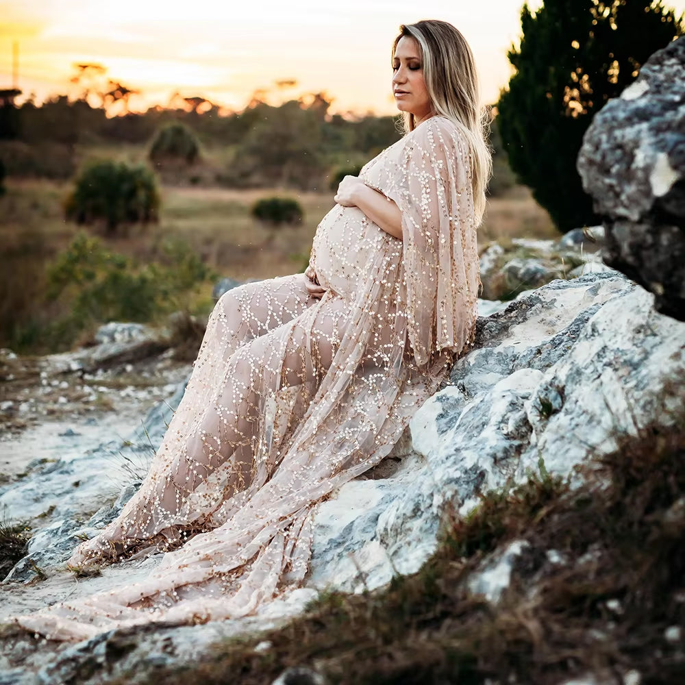 Gold Sequin Robe - Women's